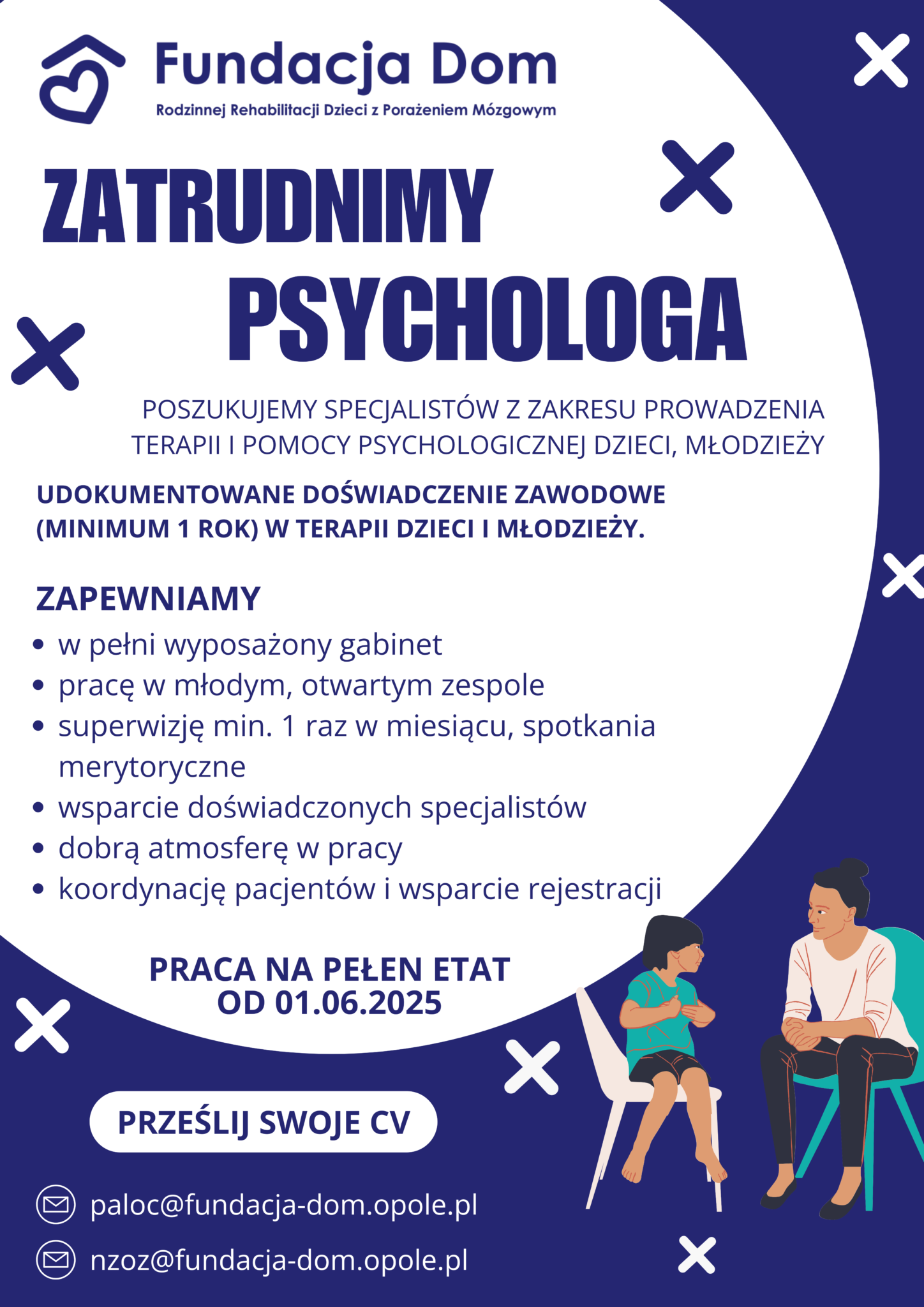 Oferta pracy na stanowisko psycholog