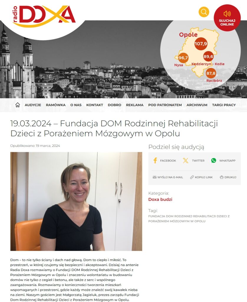 20240319 Radio Doxa o Fundacji DOM