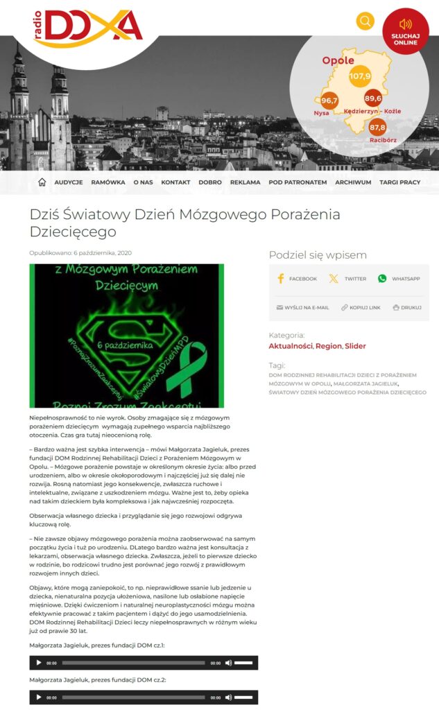 20201006 Radio Doxa tresc